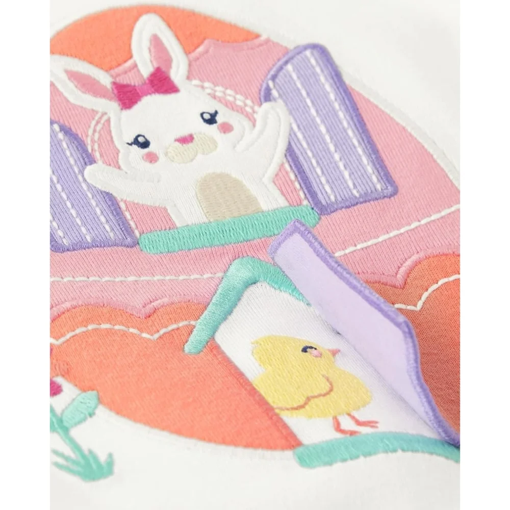 Gymboree Girls 3D Easter T-Shirt Bunny & Chick Embroidery Graphic Size 12 NEW